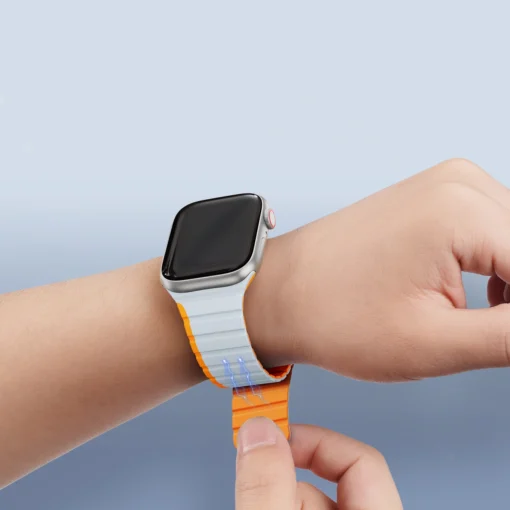 Apple Watch rihm 384041mm silikoonist magnetkinnitusega hall ja oran 4